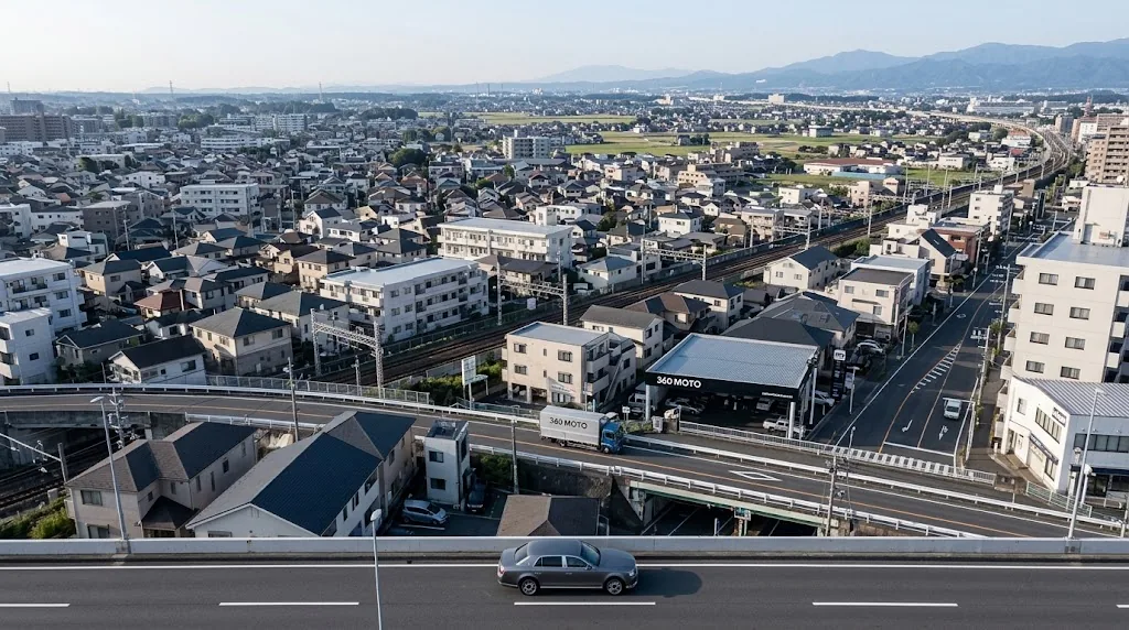 Aerial view of the 360 Moto location in Saitama, Japan